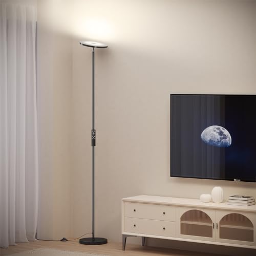 SUNMORY Floor Lamps for Living Room, 32W/3000LM Super Bright LED Floor Lamp with Remote Control, 69" Tall Standing Lamp wi...