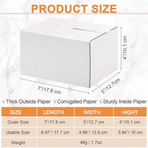 Yeaqee 72 Pcs Shipping Boxes Corrugated Cardboard Small Shipping Boxes for Packaging Mailing Packing Moving Small Business...
