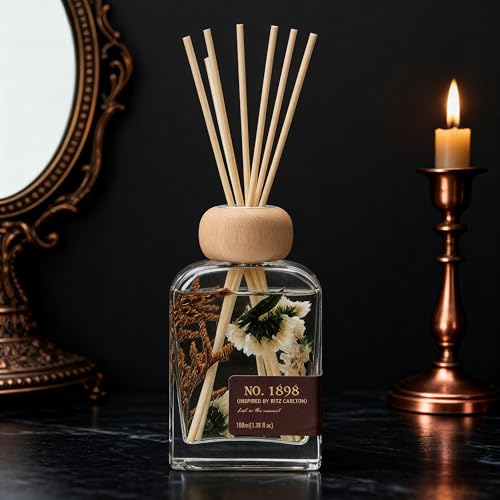 Luxury Hotel Scent Reed Diffuser 100ml (3.38oz) | No.1898 Hotel Collection Diffuser Oil Inspired by Ritz Carlton | Home, B...