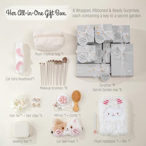 AOLRNALI Birthday Gift for Tween & Teen Girls, 8-Piece Secret Garden Gift Box Set for Christmas, Teen Girl Trendy Stuff, P...
