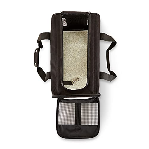 Amazon Basics Airline Approved Soft-Sided Mesh Pet Travel Carrier with Shoulder Strap, Portable, Washable Removable Fleece...