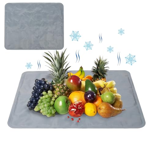 2 Pcs Large Reusable Freezable Ice Mat – 23.6 x 19.7 inch Cooling Mat for Charcuterie Board, Cheese Tray, Veggie Platter, ...