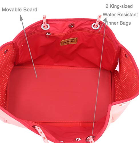 QOGiR Neoprene Multipurpose Beach Bag Tote with Inner Zipper Pocket … … … …