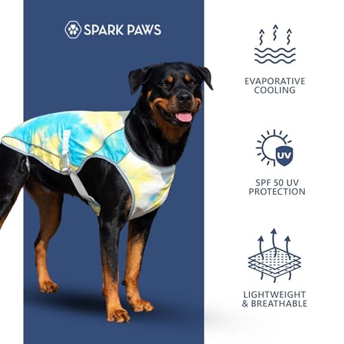 Spark Paws Dog Cooling Vest - SPF 50 UV Sun Protection - Summer Heat Relief Gear for Dogs, Lightweight, Evaporative Coolin...