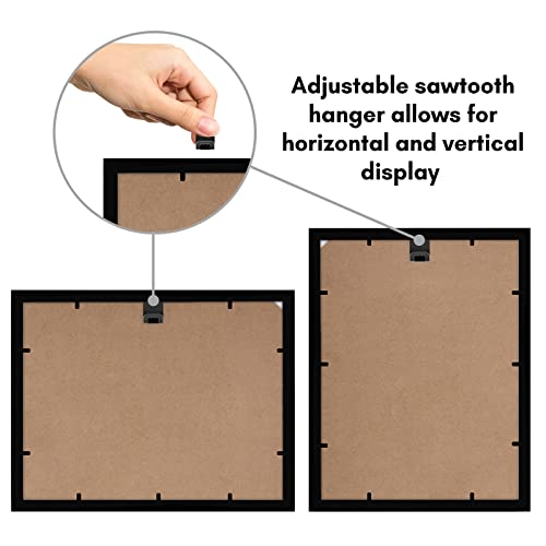 Americanflat 10x12 Picture Frame with Shatter-Resistant Glass - Use as 8x10 Frame with Mat or Display 10x12 Photo Without ...