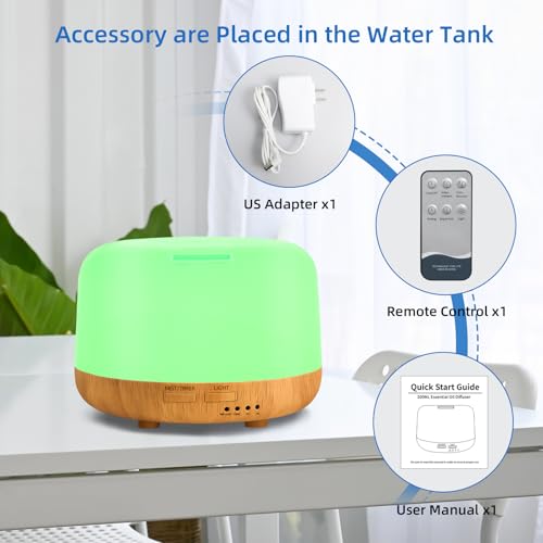 SPLITSKY Aromatherapy Essential Oil Home Diffuser with Remote Control, 300ML Large Room Cool Mist Air Humidifier, 8 Hours ...