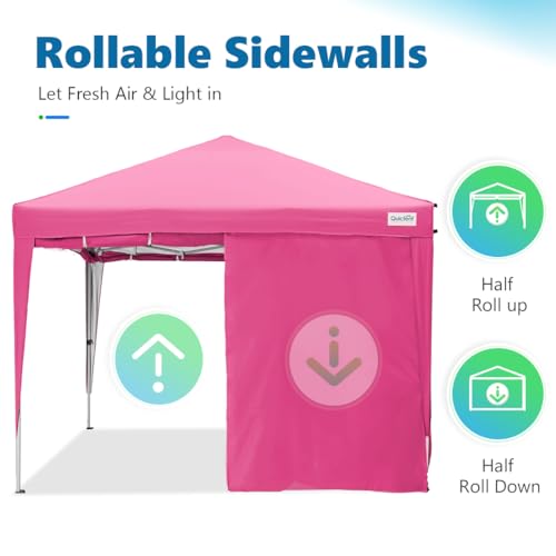 Quictent Easy Pop up Canopy Tent 10'x10' with 4 Detachable Window Sidewalls, One Person Setup, Waterproof Outdoor Portable...