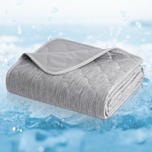Cozy Bliss Deluxe Leakproof Cooling Blanket for Large Dogs Q-Max 0.5, Soft & Durable Washable Pet Cooling Mat for Hot Weat...