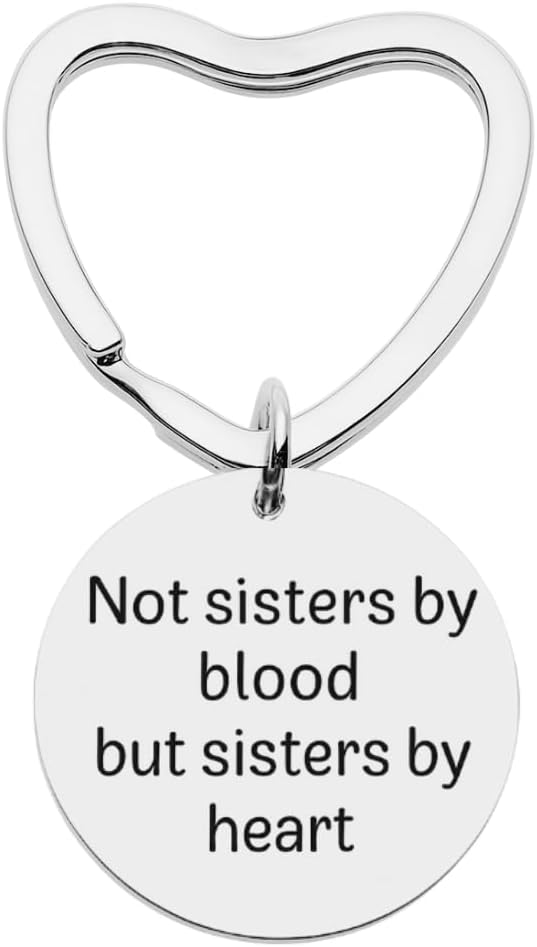 Infinity Collection Not Sisters by Blood but Sisters by Heart Keychain – Best Friend Gift, Soul Sister Jewelry, Bonus Sist...