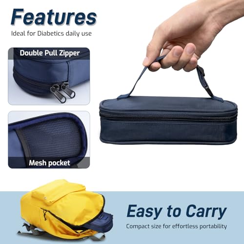 Cruxer Insulin Vial Cooler Travel Case,Diabetes Carrying Insulated Bag for Supplies Keep Medicine Cool,Diabetic Small Bott...