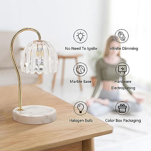 TUOTGOYEZ Candle Warmer Lamp with Timer, Electric Candle Warmer with 2 Bulbs for Scented Candles, Dimmable Wax Melt Warmer...