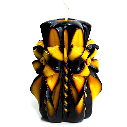 Carved Candle Artisan, Handcrafted Decorative Dipped, Home Decor, Fancy Unique Birthday Gift, New Year, Thanksgiving, Chri...