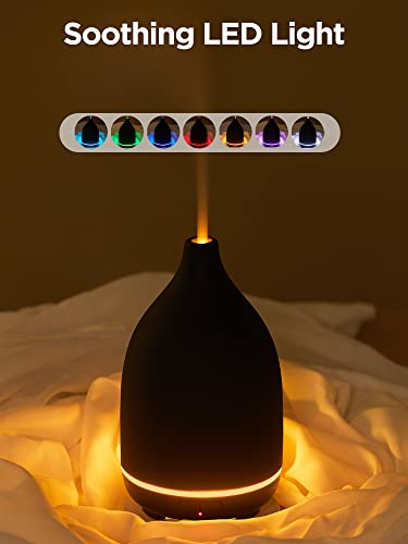 InnoGear Oil Diffuser, 150ML Ceramic Diffuser for Essential Oils Handcrafted Aromatherapy Diffuser Mother's Gift Ultrasoni...