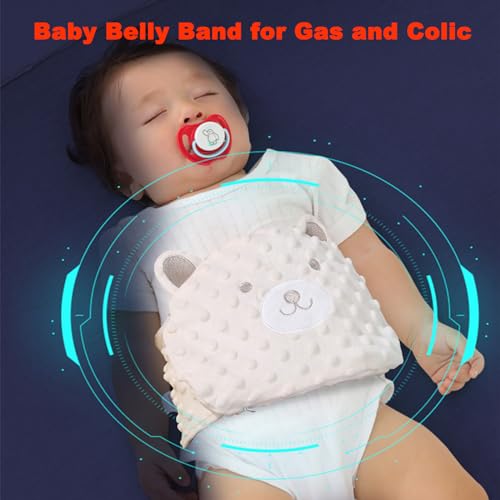 ISANPAN Baby Colic and Gas Relief - Cassia Seed Heated Tummy Wrap,Infant Warming Pad Belly Band Gripe Belt Relieves and So...