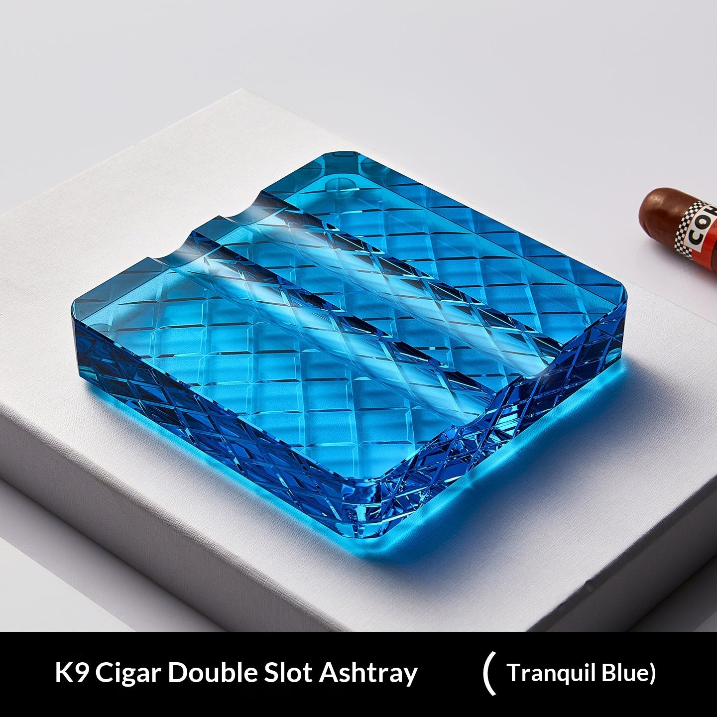 Creative K9 Crystal Glass Cigar-Specific Ashtray For Home Use