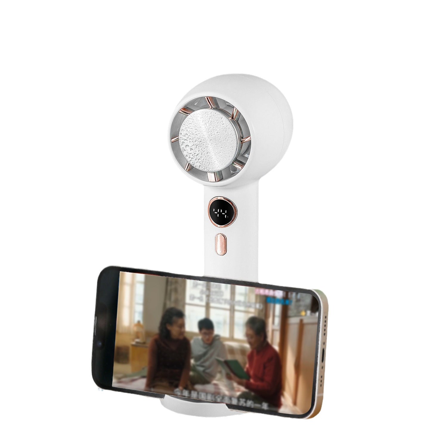 Digital Display Cooling Fan Desktop Bracket Ice Compress Small Handheld Fan