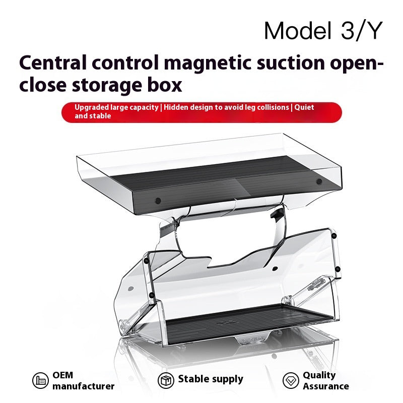 Center Console Screen Lower Storage Box ETC Non-slip Storage Compartment Accessories