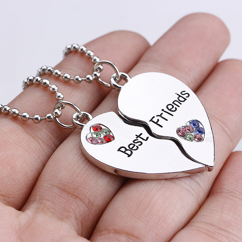 Best  Diamond Stitching Love Necklace
