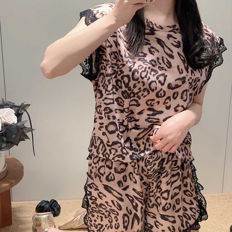 Korean-style Sexy Ice-silk Pajamas For Women Summer Pure-youth Style