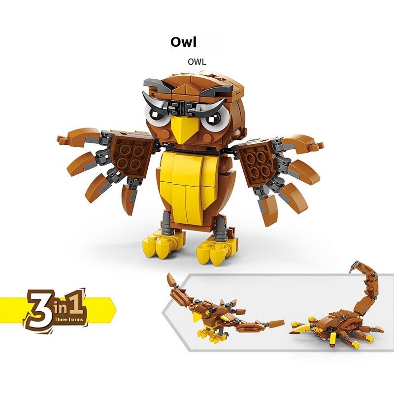 Three-in-one Animal Series Assembled Children's Building Blocks Toys