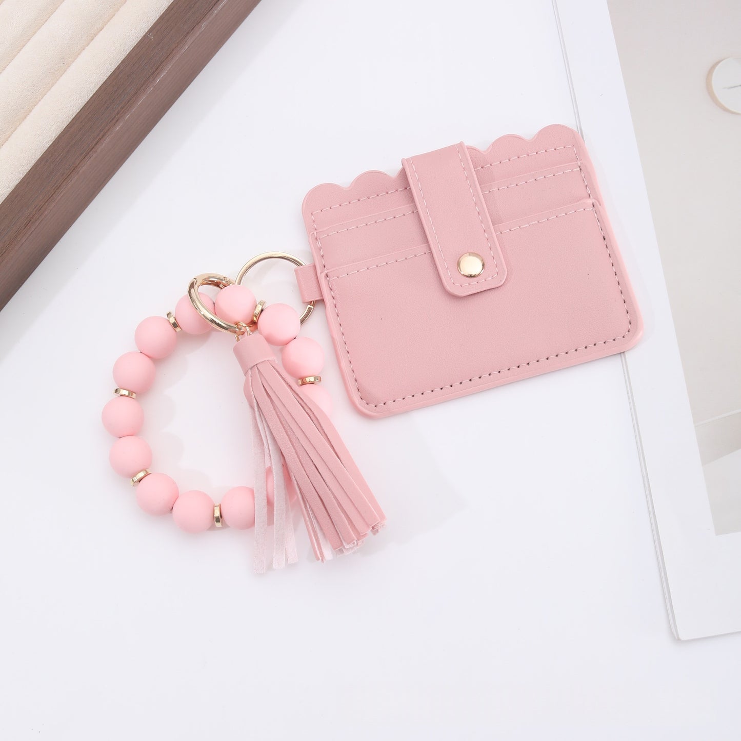 Silicone Bead Bracelet Cardholder Food-grade