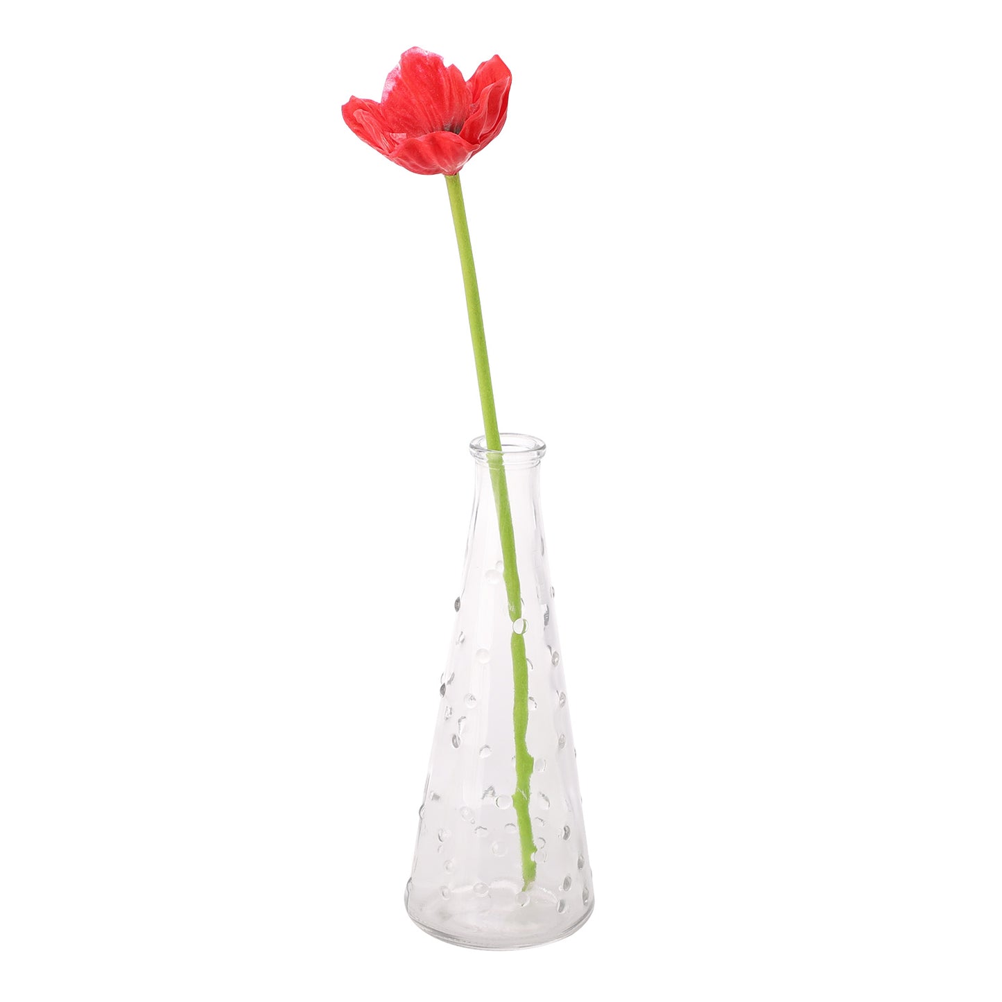 Red Artificial Flower PU Material Decorative Flower For Wedding Home Living Room Kitchen 12.5 Inch