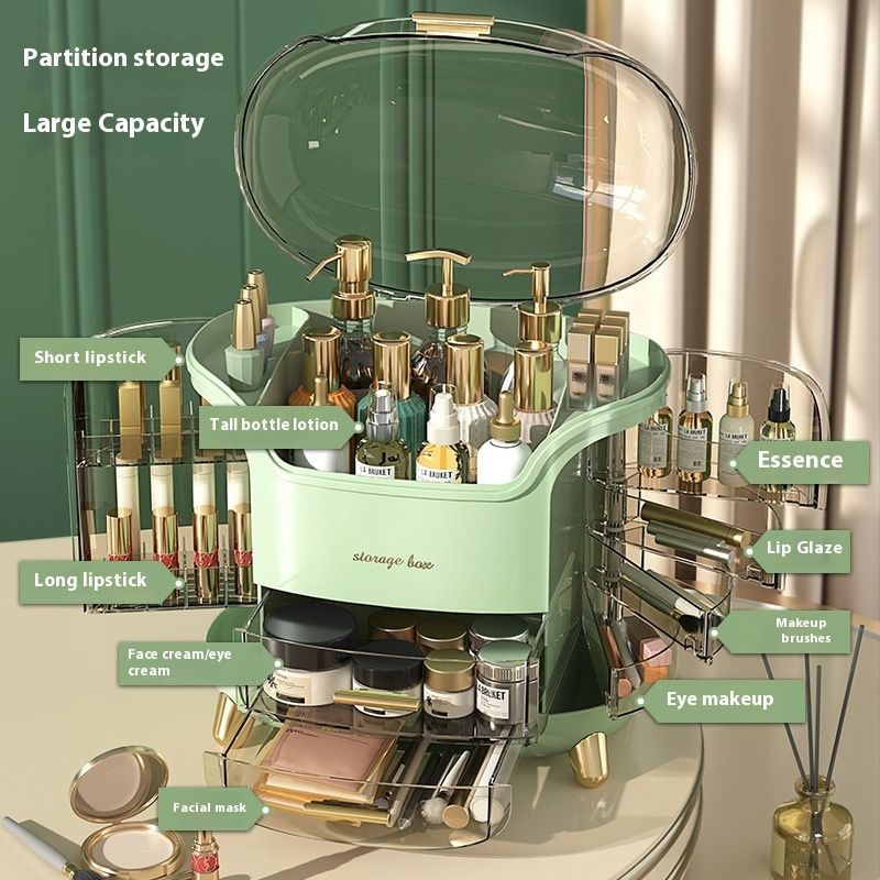 Desktop Compartment Storage Box Skin Care Light Luxury Lipstick Storage Box
