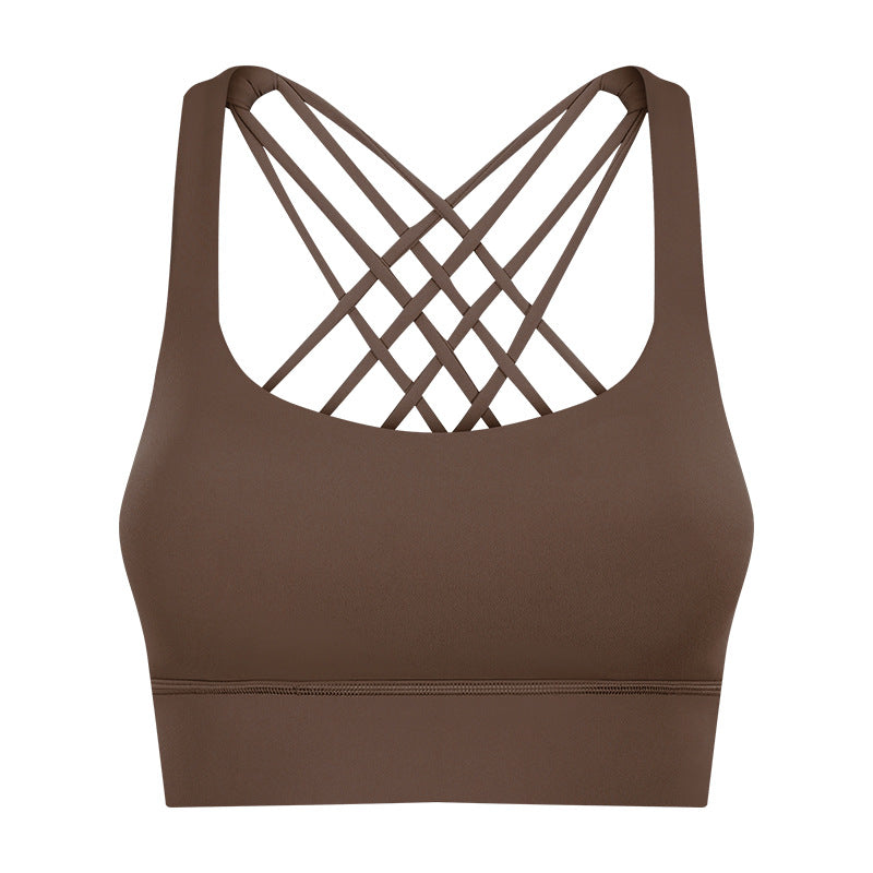 New Sports Underwear Women's Hem Widened Cross Beauty Back