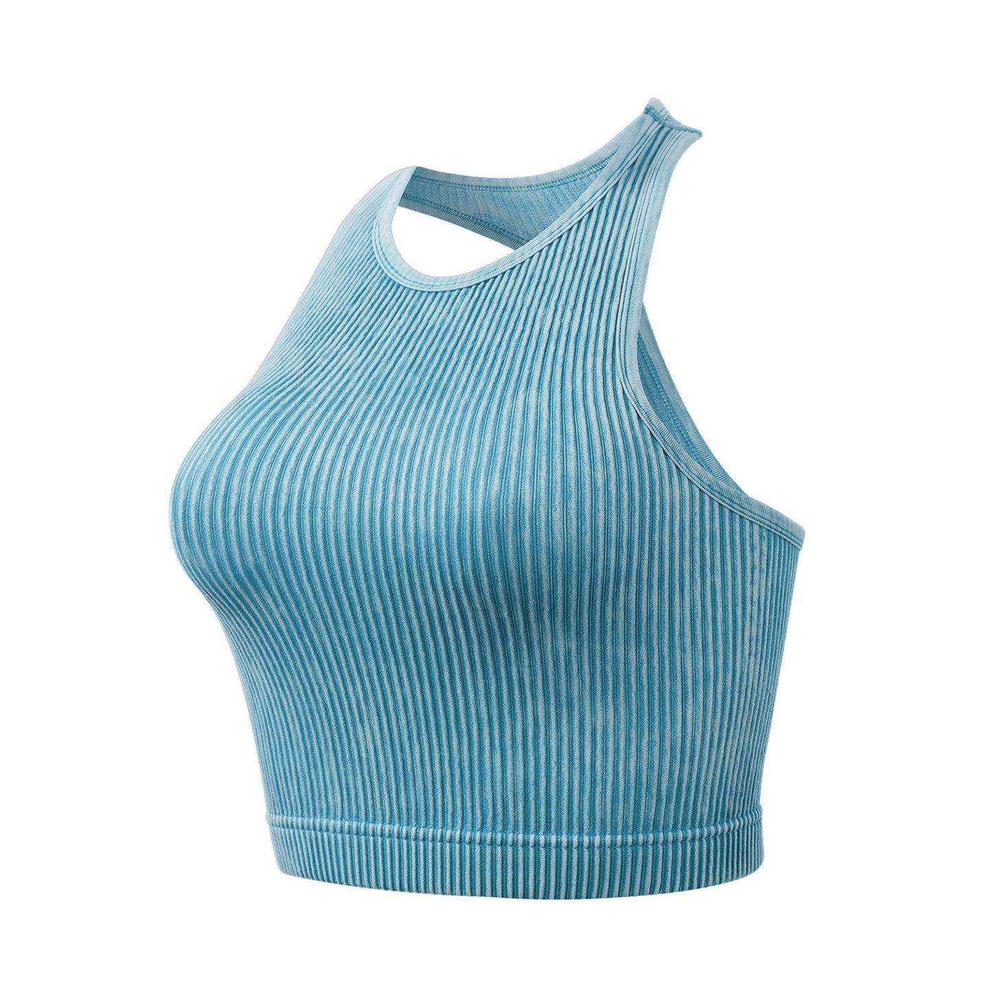 Women's Solid Color Short Thread Beauty Back Yoga Vest