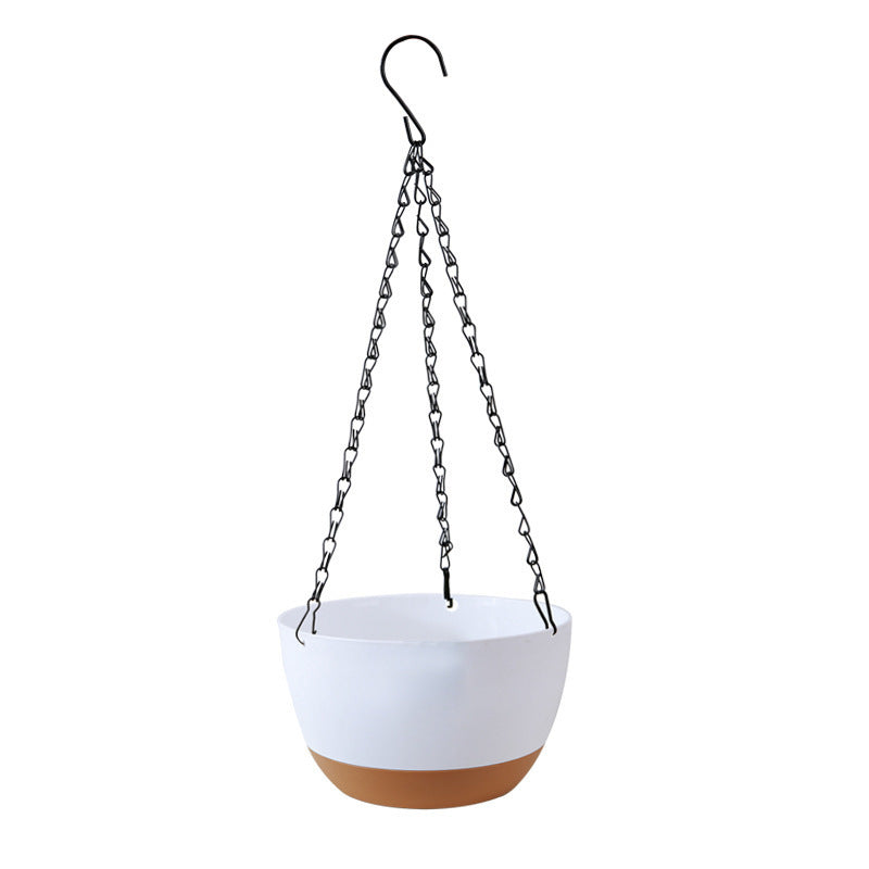 Thickened Resin Hanging Planter Basket Creative Vertical Pot For Pothos Succulents Durable Plastic Balcony Garden Decor