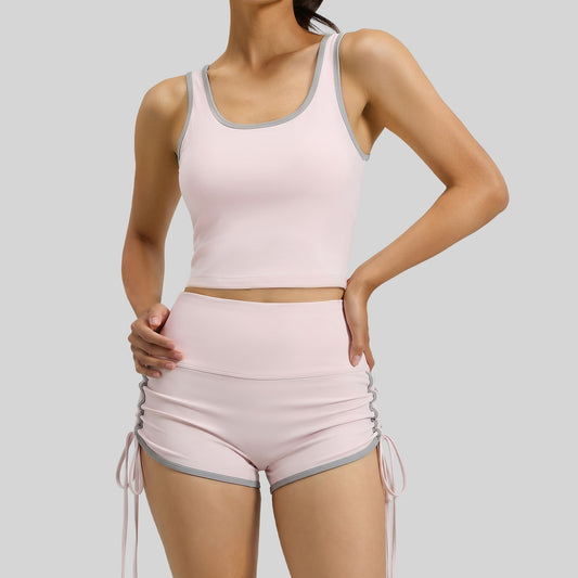 New-style Sports Set With Built-in Padded Bra, High-support Fitness And Yoga Wear For Women
