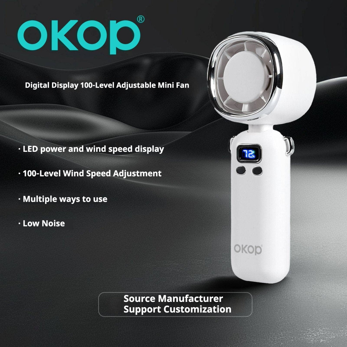 KP-F12 Best-Selling Handheld Desktop Fan Settings Portable Long Battery Life Factory Stock Available