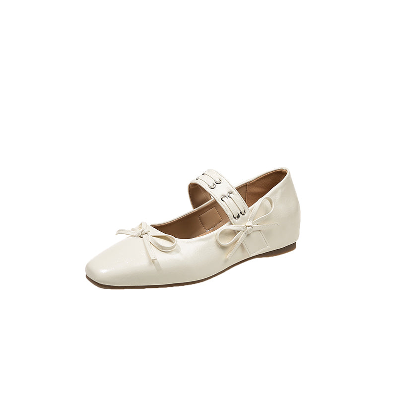 2026 New Summer Silver Hidden Heel Mary Janes For Women, French Ballet Flat Shoes With Single Strap, Match Dresses Perfectly