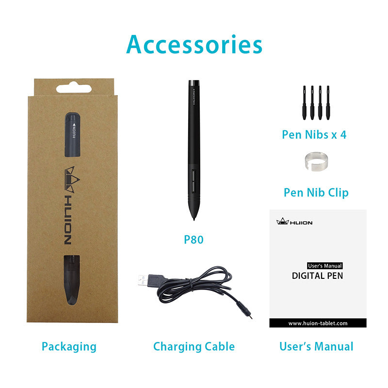 Rechargeable Pen Wireless Active Grip Drawing Tablet