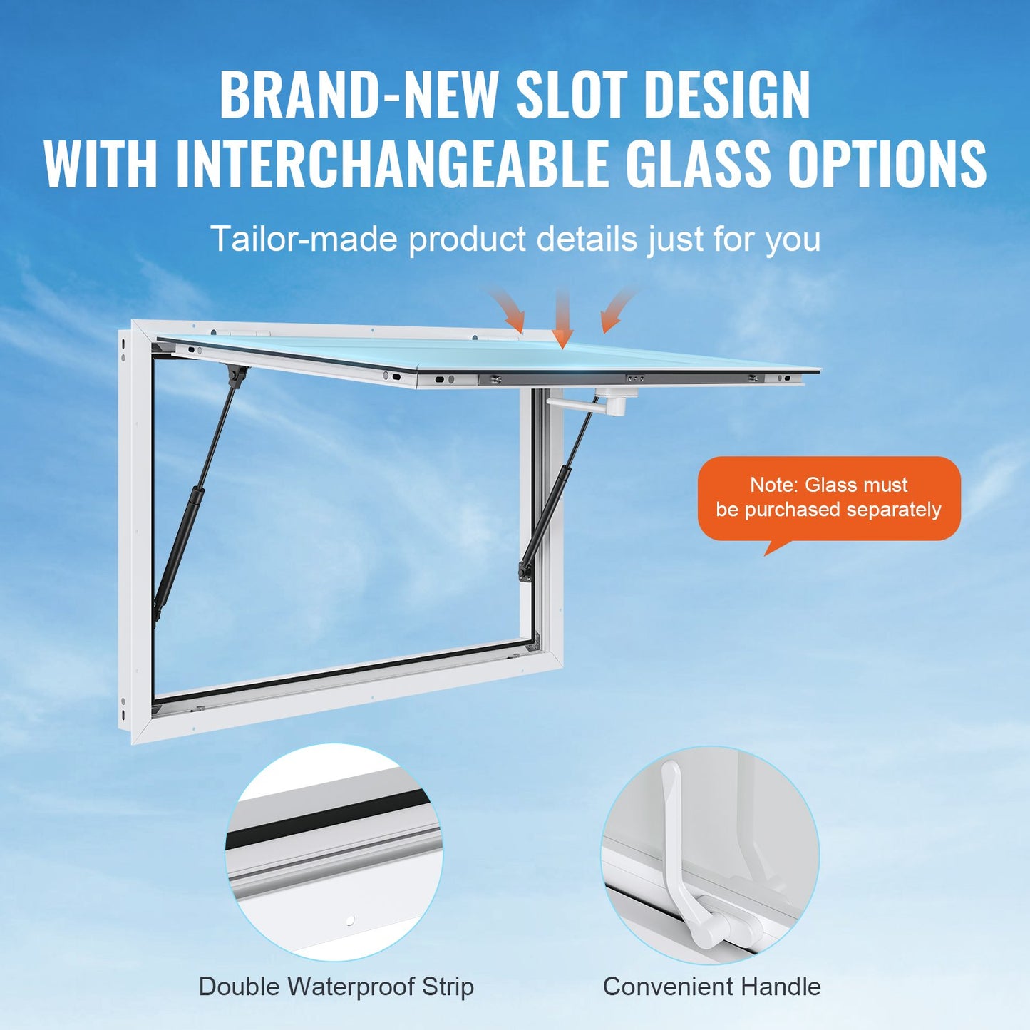 Concession Window For Food Truck, 36"x24" Aluminum Alloy Food Truck Service Window, Up To 85 Degrees Stand Serving Window With Awning Door & Drag Hook,  For Food Trucks Concession Trailers