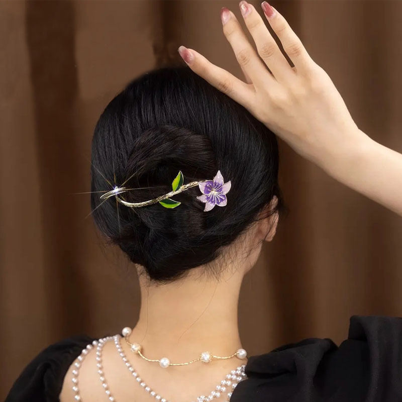 New Elegant Graceful Barrettes Vintage Flower Twist Hair Accessories