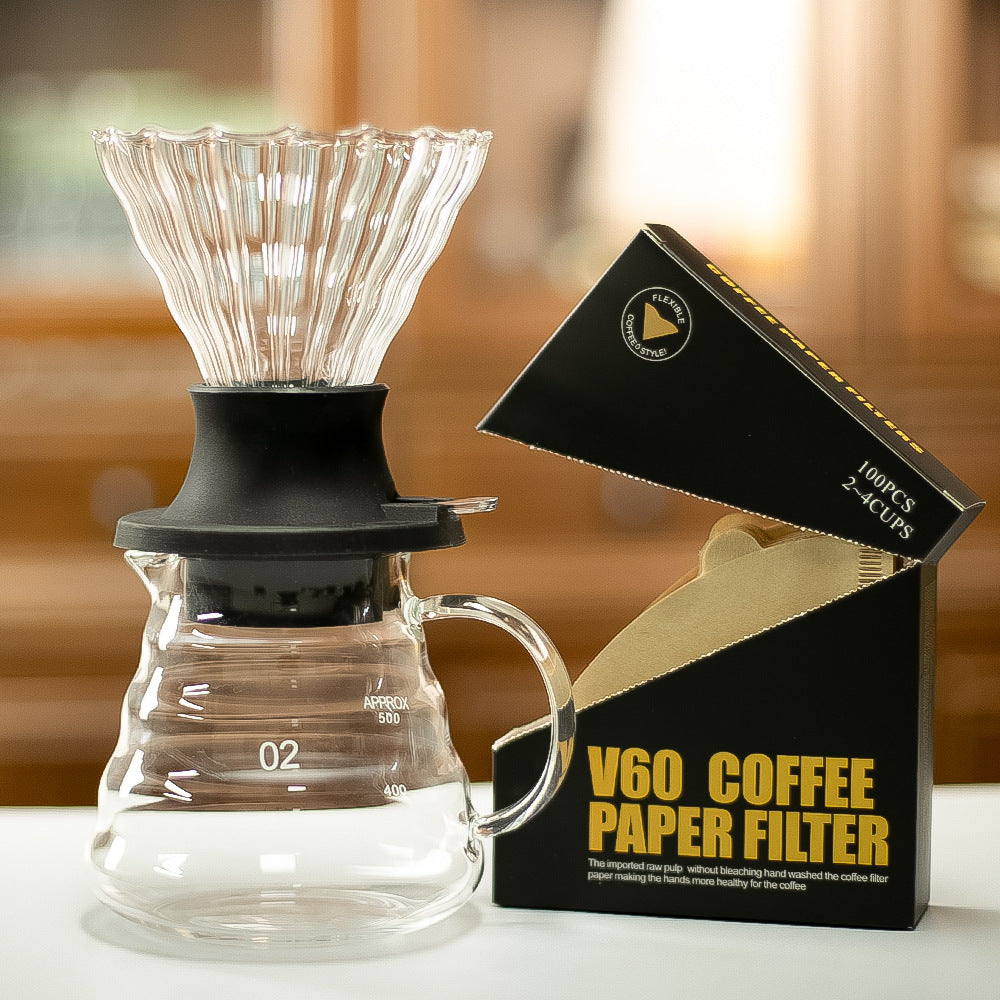 Glass Smart Cup Hand Drip Coffee Filter Set