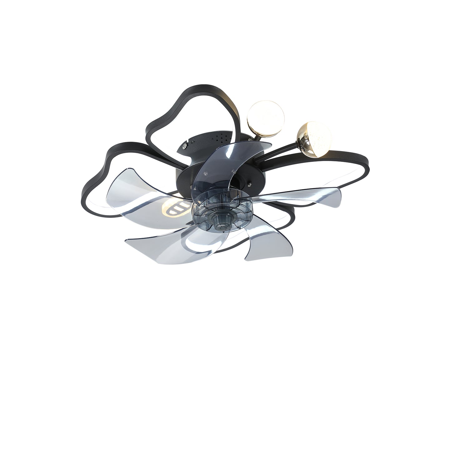 19.7 Inch Light Ceiling Fan With Lights Remote Control With Modern Butterfly Design Styling, Black, Fan For Bedroom, Living Room, Timing Function, Noiseless, Children's Favorite