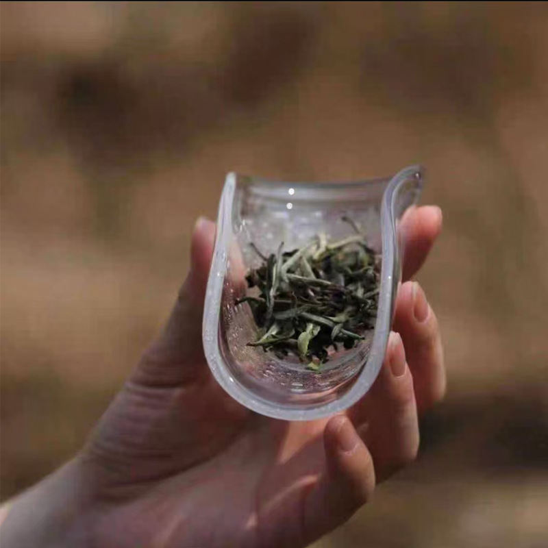 Handmade Tea Spoon Crystal Glass Dish Kung Fu Tea Accessories