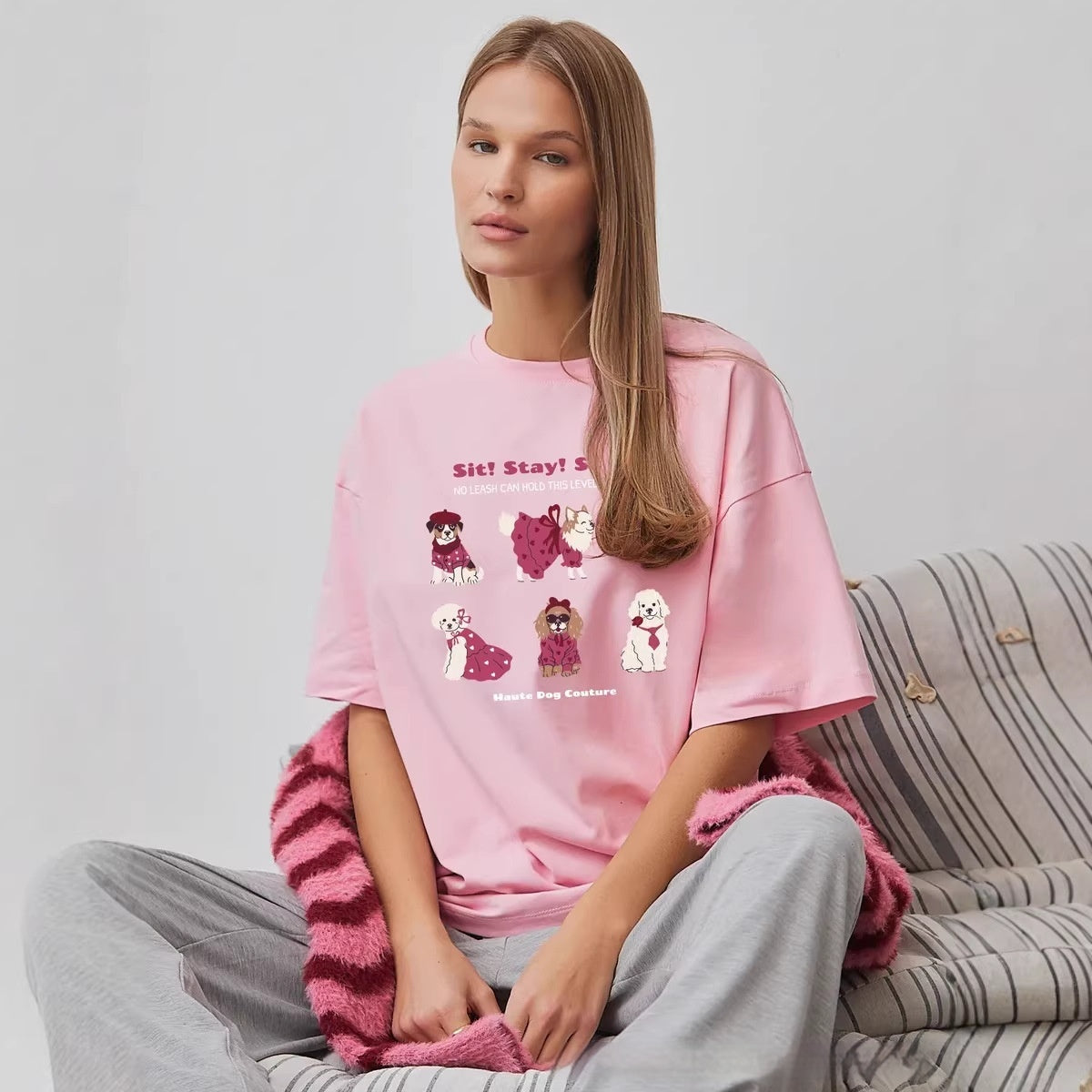 Summer New Arrival Cartoon-style Age-reducing Comfortable Printed Top