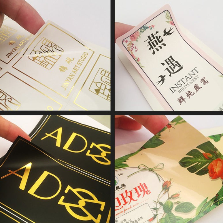 Customized Transparent Self-adhesive Milk Tea Stickers