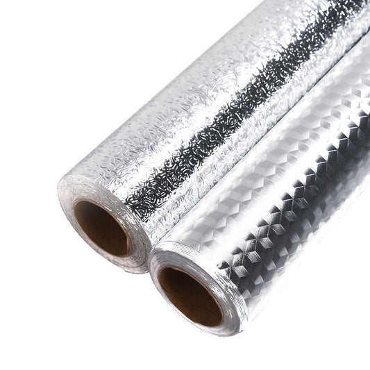 Kitchen Stickers, Oil-resistant And High-temperature Resistant Special Wallpaper, Thickened Moisture-proof And Waterproof Self-adhesive Tin Foil Paper For Cabinets And Stoves