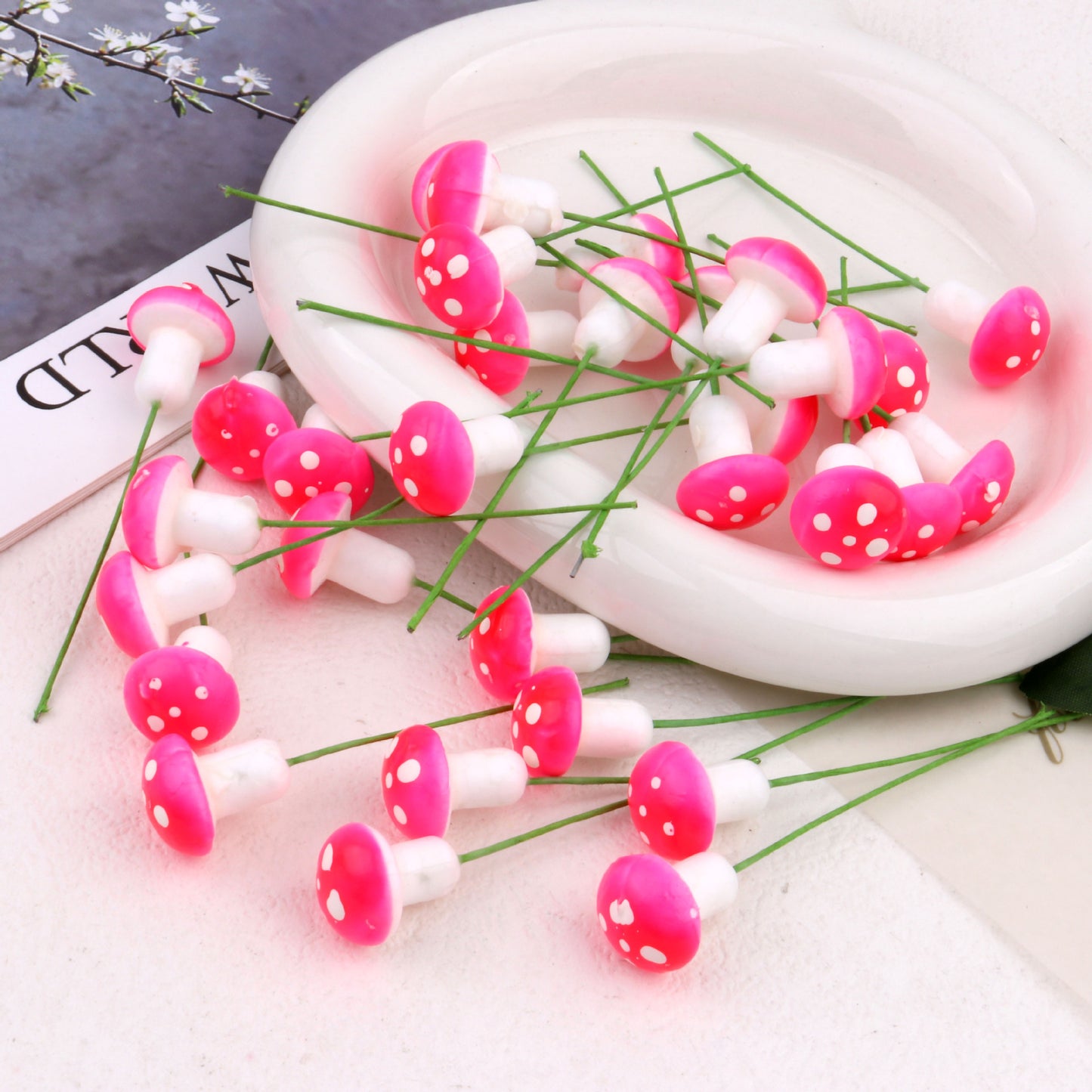 Simulation Colorful Small Mushroom Foam Ornament Bonsai Accessories