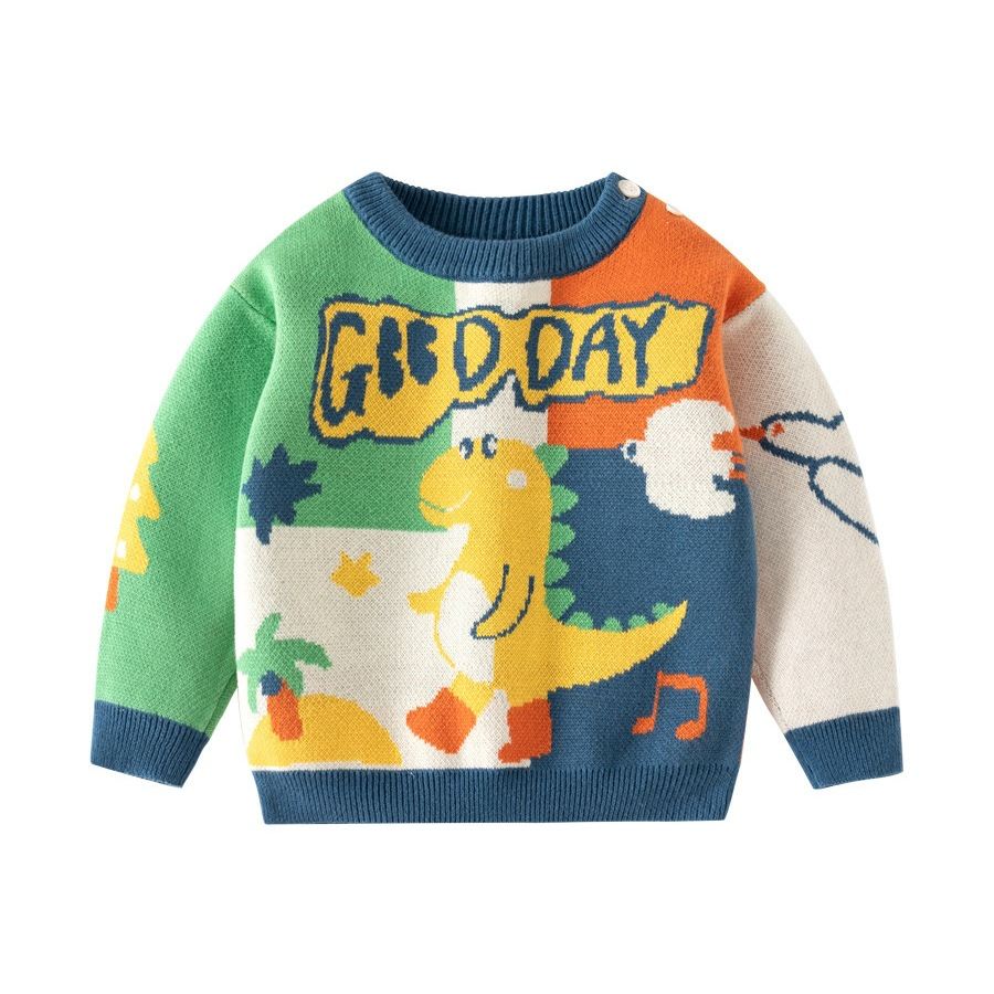 AutumnWinter Pure Cotton Knitted Korean-Style Boys Sweater
