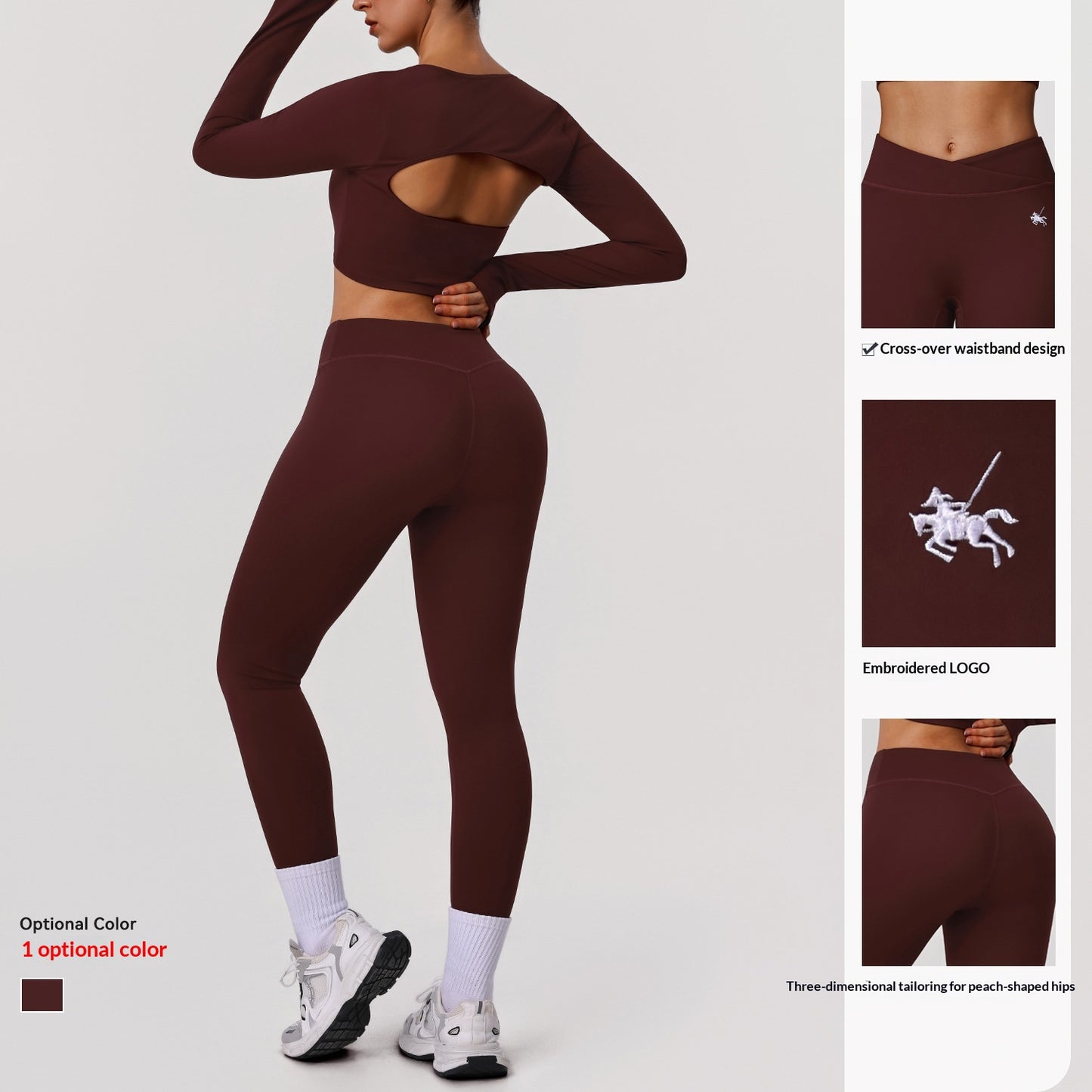 Hollow-out Fitness Top With Pads And Bootcut Tight Cropped Pants Set For Running And Butt-Lifting