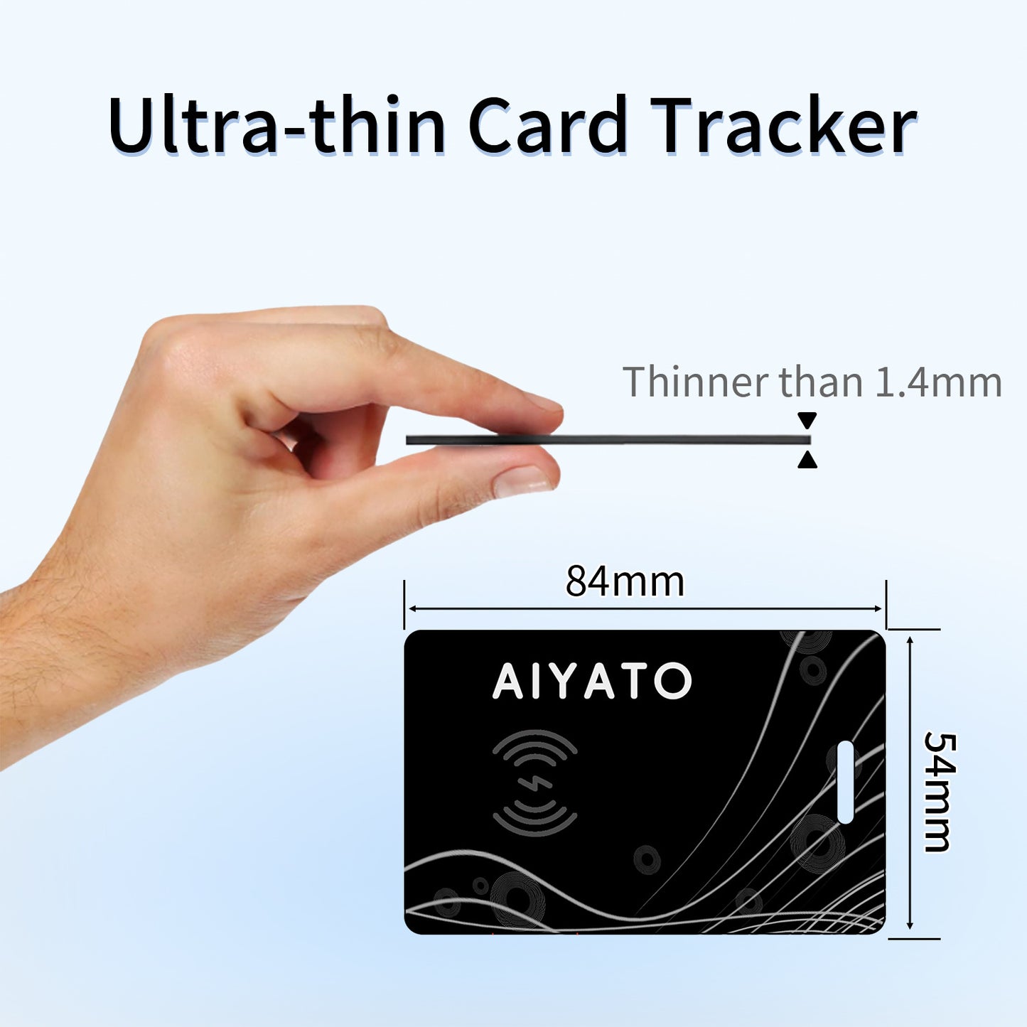Anti-loss Alarm Device Ultra-thin Card Wireless Charging