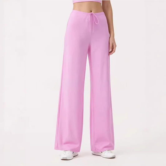 Slimming Draping Straight-leg Athletic Yoga Pants