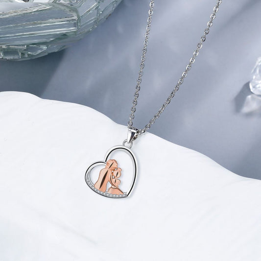 Jewelry Simple Splendid Necklace Women's Rose Gold Heart-shaped Accessories Pendant