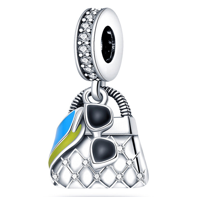 Animal-themed Colorful Heart-shaped Large-hole Beads For DIY Bracelet Accessories