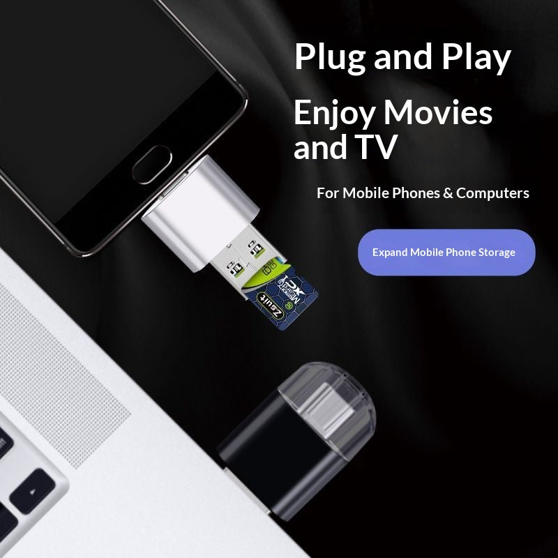 High-Speed 30 USB Card Reader Mobile Phone TF Memory Card Computer Camera OTG Adapter